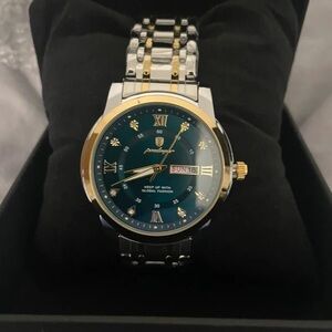 Boohoo Men's Two-Tone Watch with Blue Dial